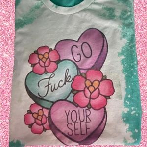 Anti Valentine’s Day bleached shirt